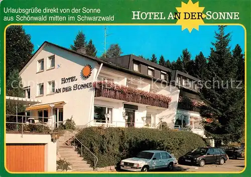 AK / Ansichtskarte Schoenwald Schwarzwald Hotel an der Sonne Kat. Schoenwald im Schwarzwald