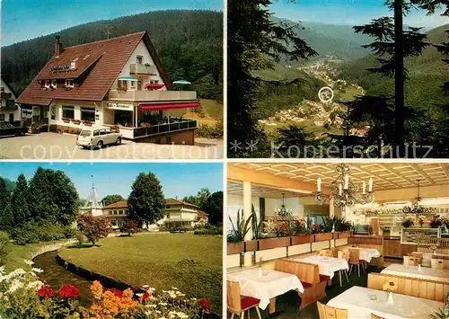 AK / Ansichtskarte Bad Herrenalb Restaurant Pension Cafe Gaistal Panorama Park Gastraum Kat. Bad Herrenalb