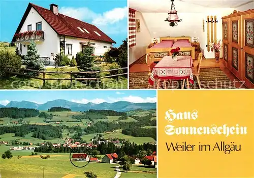 AK / Ansichtskarte Weiler Allgaeu Haus Sonnenschein Zimmer Panorama Kat. Fischen i.Allgaeu