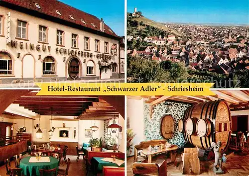 AK / Ansichtskarte Schriesheim Hotel Restaurant Schwarzer Adler Panorama Kat. Schriesheim