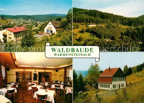 AK / Ansichtskarte Warmensteinach Pension Gaststaette Waldbaude mit Gaestehaus und Haus Waldfriede Kat. Warmensteinach Fichtelgebirge