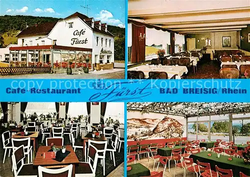 AK / Ansichtskarte Bad Breisig Rhein Cafe Restaurant Fuerst Gastraeume