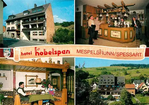 AK / Ansichtskarte Mespelbrunn Hotel Hobelspan Theke Gaststube Kat. Mespelbrunn