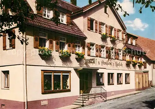 AK / Ansichtskarte Baiersbronn Schwarzwald Gasthof Pension zum Hirsch Kat. Baiersbronn