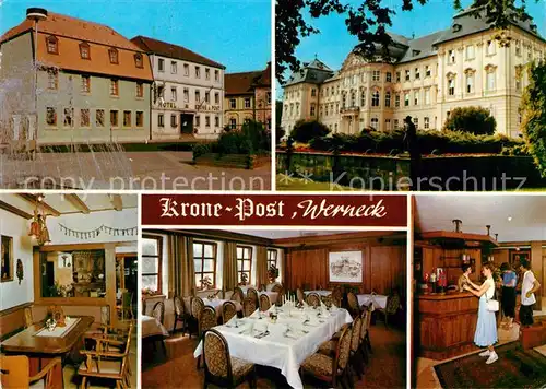 AK / Ansichtskarte Werneck Hotel Gasthof Krone Post Gastraeume Rezeption Kat. Werneck