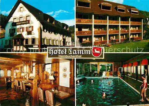 AK / Ansichtskarte Heimbuchenthal Hotel Lamm Gaststube Hallenbad Kat. Heimbuchenthal