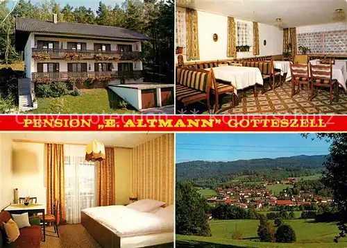 AK / Ansichtskarte Gotteszell Pension Altmann Gaststube Gaestezimmer Panorama Kat. Gotteszell