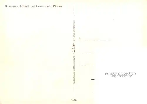 AK / Ansichtskarte Luzern LU Krienserschloessli mit Pilatus Kat. Luzern