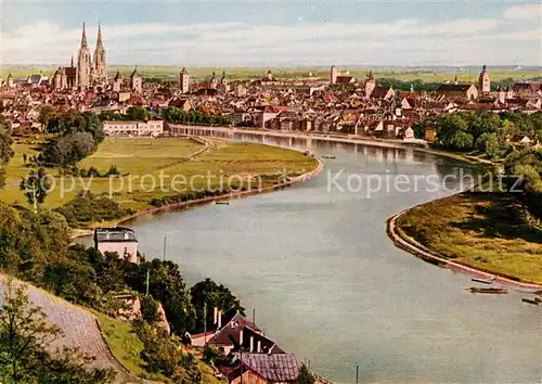 AK / Ansichtskarte Regensburg Blick von den Winzerhoehen Kat. Regensburg