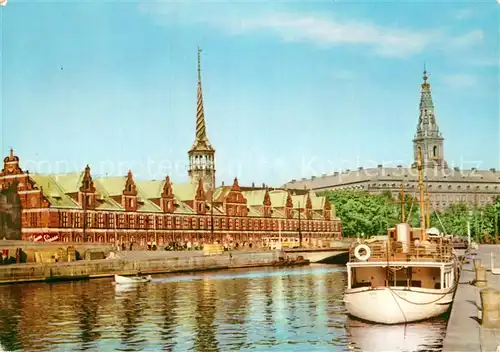 AK / Ansichtskarte Kopenhagen Boerse Schloss Christiansborg Reichstag Kat. Hovedstaden