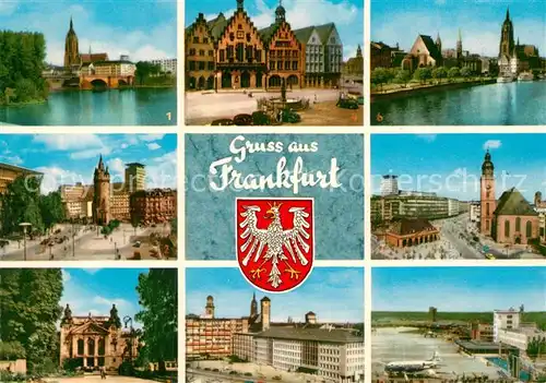 AK / Ansichtskarte Frankfurt Main Marktplatz Kirchen Stadtturm Panoramen Kat. Frankfurt am Main