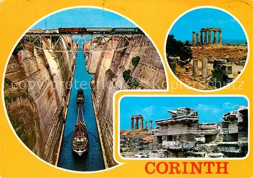 AK / Ansichtskarte Corinth Korinthia Ruinen Kanal Kat. Corinth