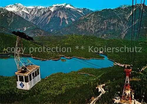 AK / Ansichtskarte Seilbahn Zugspitze Eibsee Kreuzspitze Kat. Bahnen