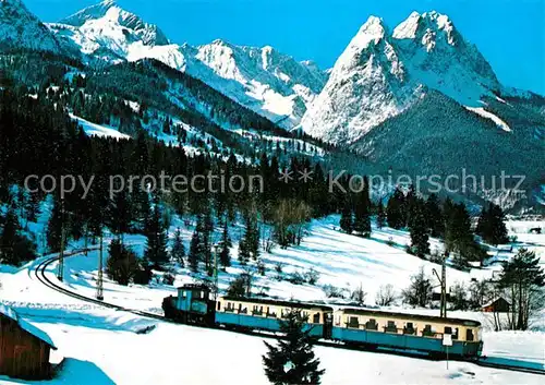 AK / Ansichtskarte Zahnradbahn Zugspitze Garmisch Partenkirchen Hoellental Hammersbach  Kat. Bergbahn