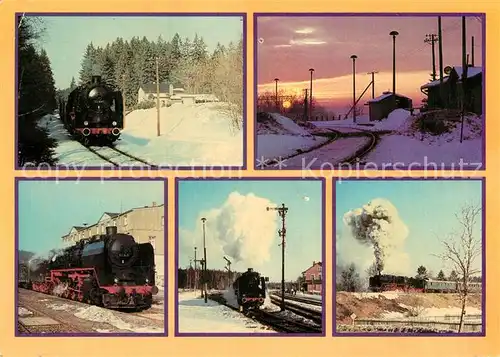 AK / Ansichtskarte Lokomotive Schoeneck Zwotental Thossfell Muldenberg  Kat. Eisenbahn