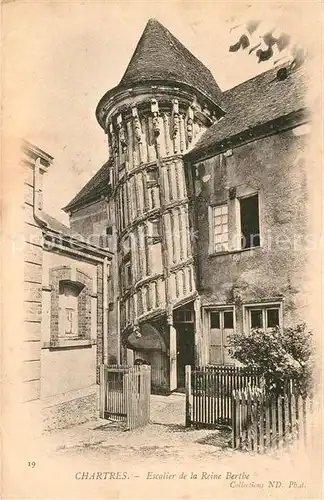 AK / Ansichtskarte Chartres Eure et Loir Escalier de la Reine Bertbe Kat. Chartres