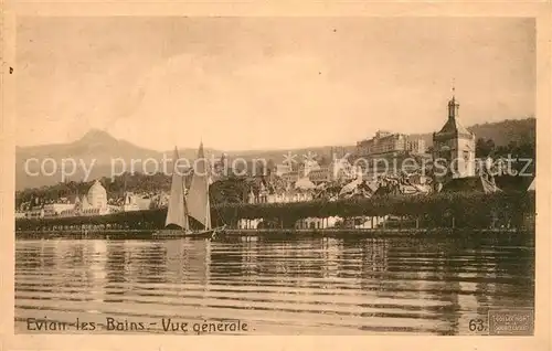 AK / Ansichtskarte Evian les Bains Haute Savoie Segelboot Kat. Evian les Bains