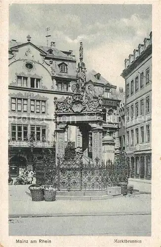 AK / Ansichtskarte Mainz Rhein Marktbrunnen