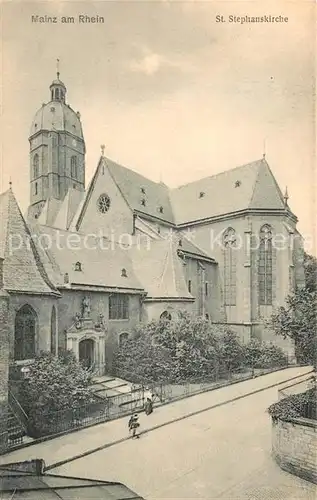 AK / Ansichtskarte Mainz Rhein St Stephanskirche