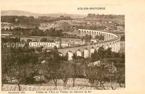 AK / Ansichtskarte Aix en Provence Vallee de l Arc et Viaduc du Chemin de fer Kat. Aix en Provence
