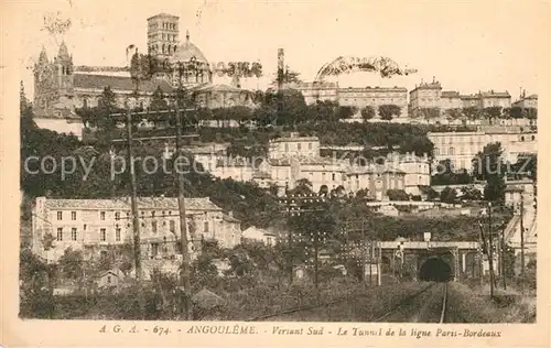 AK / Ansichtskarte Angouleme Versant sud Tunnel de la Ligne Paris Bordeaux Chemin de fer Kat. Angouleme