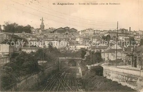 AK / Ansichtskarte Angouleme Entree du Tunnel cote de Bordeaux Chemin de fer Kat. Angouleme