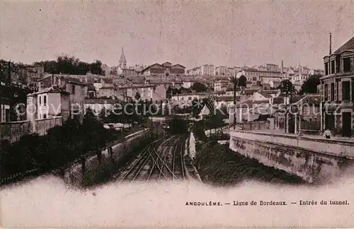 AK / Ansichtskarte Angouleme Ligne de Bordeaux Entree du tunnel Chemin de fer Kat. Angouleme