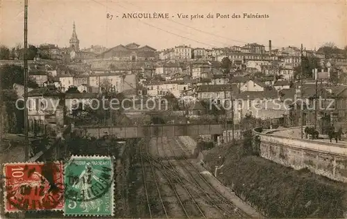 AK / Ansichtskarte Angouleme Vue prise du Pont des Faineants Chemin de fer Kat. Angouleme