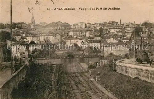 AK / Ansichtskarte Angouleme Vue prise du Pont des Faineants Chemin de fer Kat. Angouleme