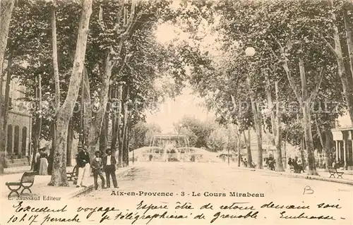 AK / Ansichtskarte Aix en Provence Cours Mirabeau Kat. Aix en Provence