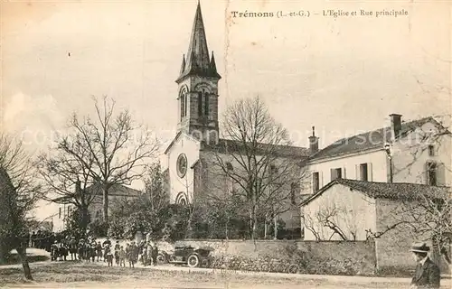 AK / Ansichtskarte Tremons Eglise et Rue principale Kat. Tremons