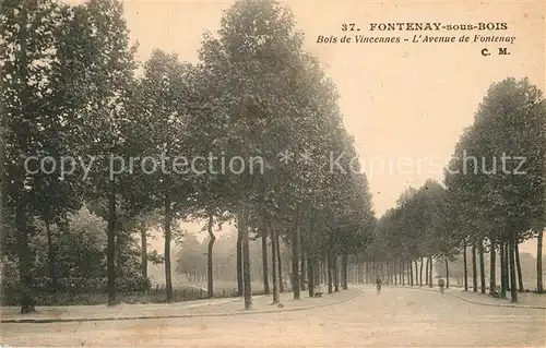 AK / Ansichtskarte Fontenay sous Bois Bois de Vincennes Avenue de Fontenay Kat. Fontenay sous Bois