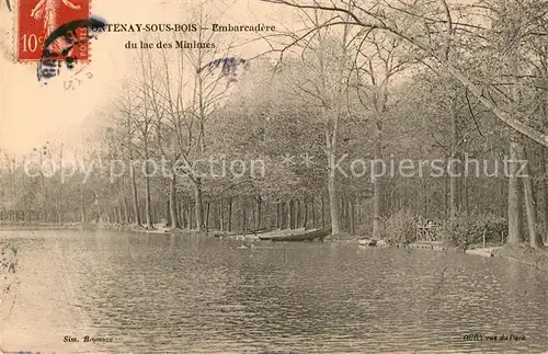 AK / Ansichtskarte Fontenay sous Bois Embarcadere du lac des Minimes Kat. Fontenay sous Bois