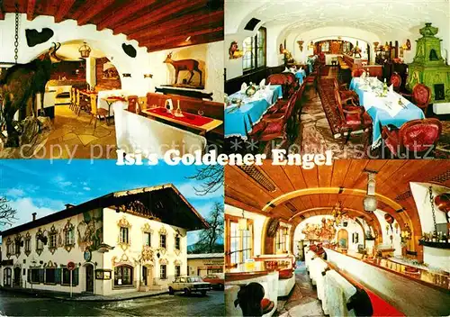 AK / Ansichtskarte Garmisch Partenkirchen Restaurant Weinhaus Isis Goldener Engel Bierstueberl Kat. Garmisch Partenkirchen