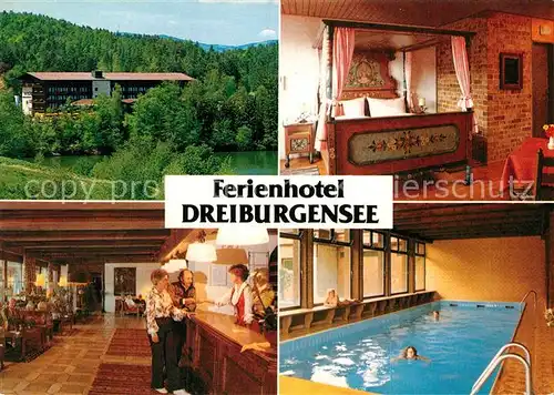 AK / Ansichtskarte Tittling Ferienhotel Dreiburgensee Rezeption Gaestezimmer Hallenbad Kat. Tittling