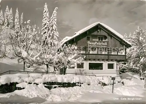 AK / Ansichtskarte Oberstdorf Cafe Restaurant Bergkristall Kat. Oberstdorf