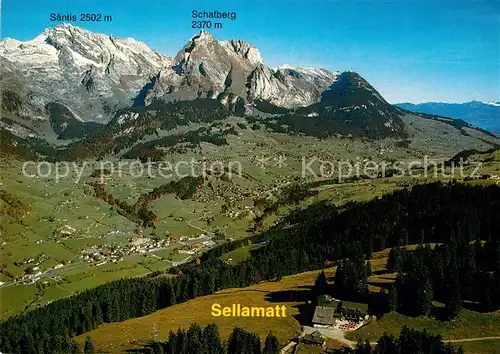 AK / Ansichtskarte Sellamatt mit Berggasthaus Churfuersten Unterwasser Wildhaus Saentis Schafberg Kat. Alt St Johann