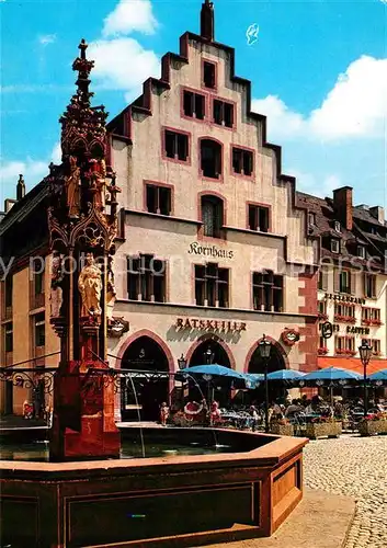 AK / Ansichtskarte Freiburg Breisgau Fischerbrunnen mit Kornhaus Kat. Freiburg im Breisgau