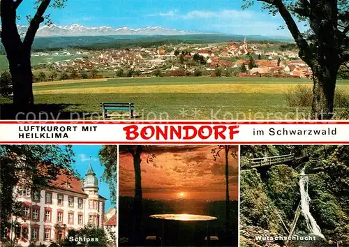 AK / Ansichtskarte Bonndorf Schwarzwald Panorama Schloss Wutachschlucht Kat. Bonndorf