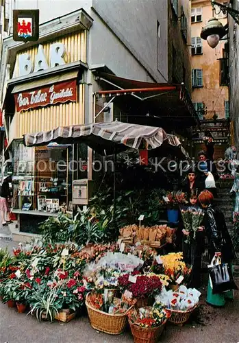 AK / Ansichtskarte Nice Alpes Maritimes Blumenmarkt im Altstadtviertel Kat. Nice