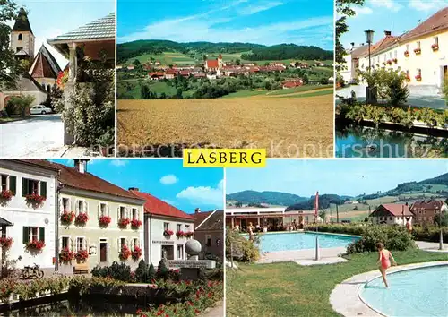 AK / Ansichtskarte Lasberg Panorama Ortsansichten Schwimmbad Kat. Lasberg