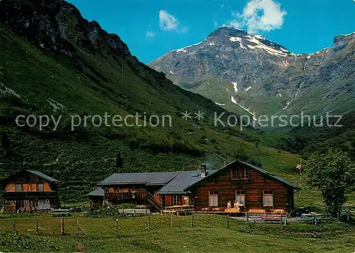 AK / Ansichtskarte Muerren BE Pension Spielbodenalp mit Schilthorn Kat. Muerren