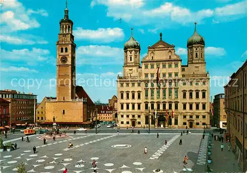AK / Ansichtskarte Augsburg Rathaus mit Perlachturm Kat. Augsburg