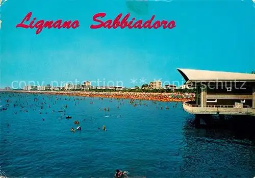 AK / Ansichtskarte Lignano Sabbiadoro Strand und Seeterrasse Kat. Lignano