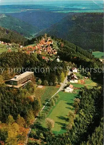 AK / Ansichtskarte Zavelstein Fliegeraufnahme Christliches Erholungsheim Felsengrund Kat. Bad Teinach Zavelstein