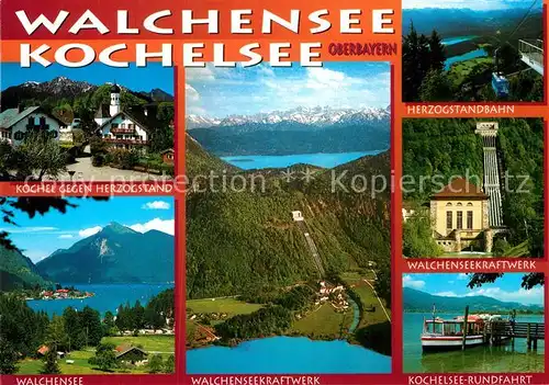 AK / Ansichtskarte Walchensee Kochel Herzogstand Kraftwerk Kat. Kochel a.See