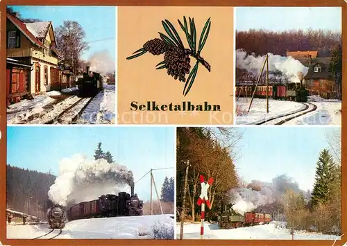 AK / Ansichtskarte Eisenbahn Selketalbahn Bahnhof Strassberg Harzgerode Alexisbad  Kat. Eisenbahn