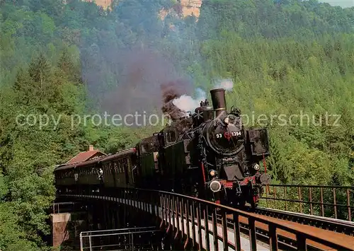 AK / Ansichtskarte Lokomotive Eurovapor Sonderzug Strategische Bahn Wutachtalbahn Viadukt Kat. Eisenbahn