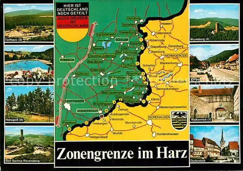 AK / Ansichtskarte Grenze Douane Zoll Zonengrenze Harz Torfhaus Hohegeiss Walkenried Zorge Kat. Zoll