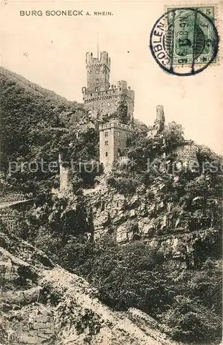 AK / Ansichtskarte Niederheimbach Bingen Burg Sooneck Kat. Niederheimbach Rhein